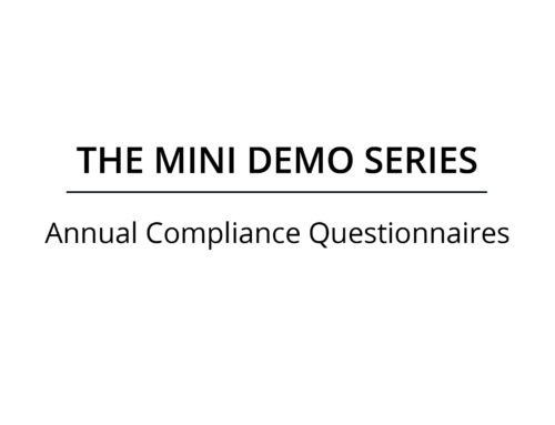 Annual Compliance Questionnaires